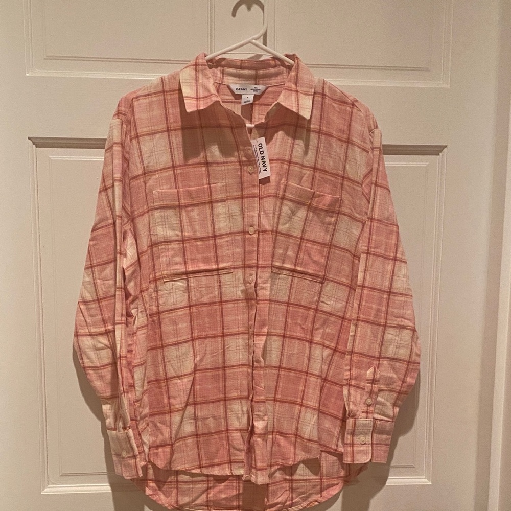 New Women’s Pink Old Navy “Boyfriend Shirt”
